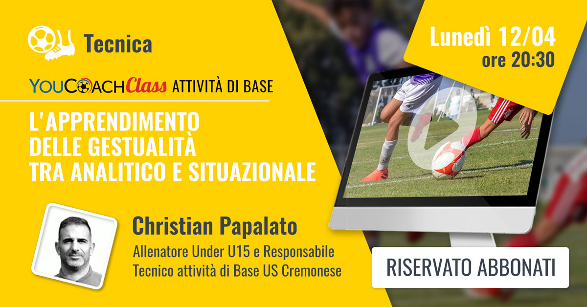 YouCoachClass webinar sul calcio e sulla tecnica