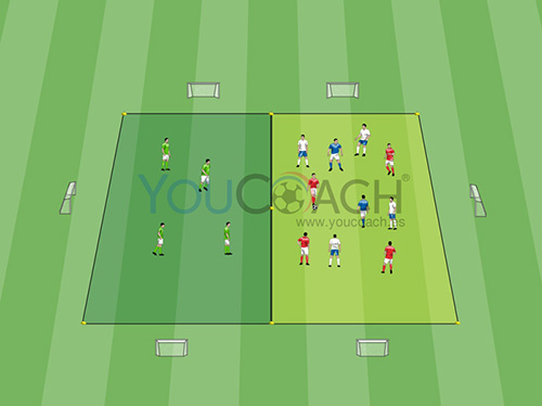 Posesión de balón con 3 equipos - el mantenimiento